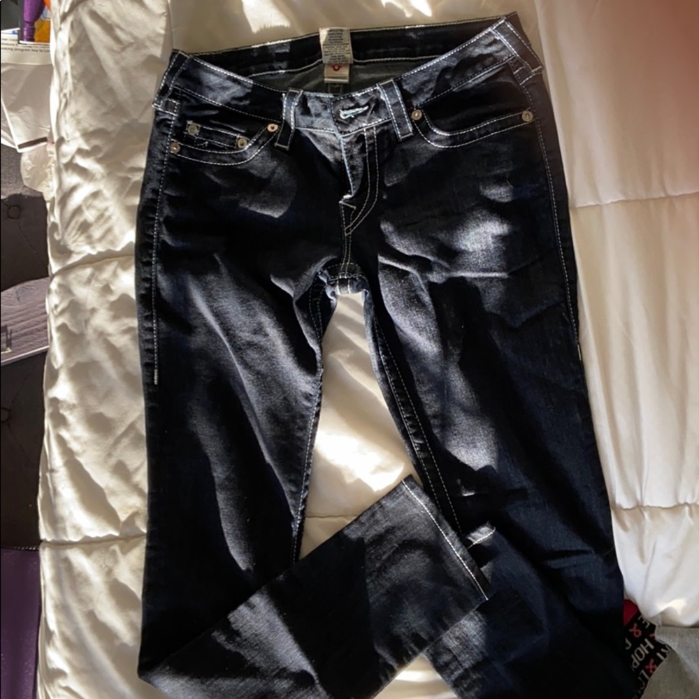 True Religion Dark Skinny Stretch Jeans 30x32